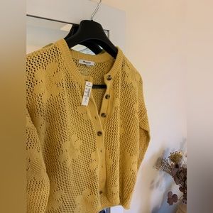 Madewell yellow sweater, size S